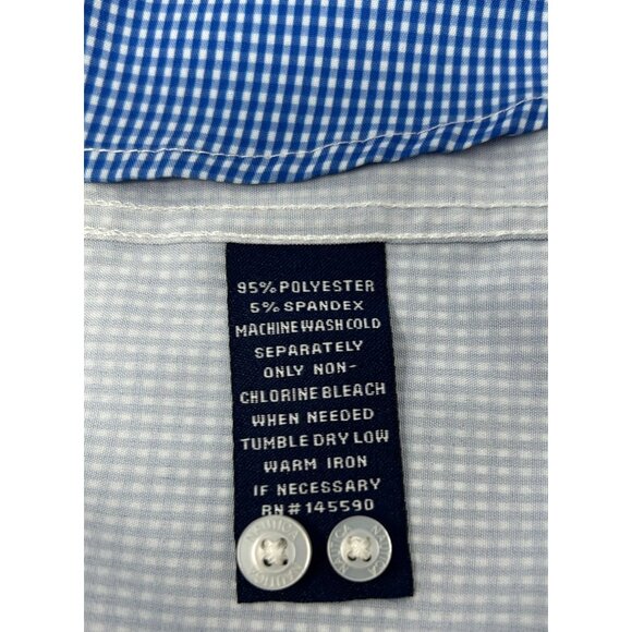 Nautica Mens Regular Fit Blue Checkered Dress Shirt Size XL - Picture 5 of 6